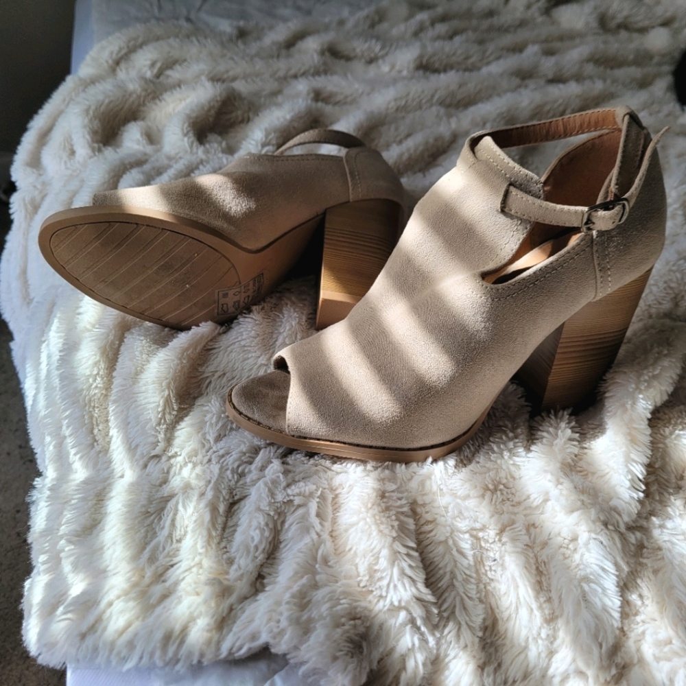 Nude Suede Heels